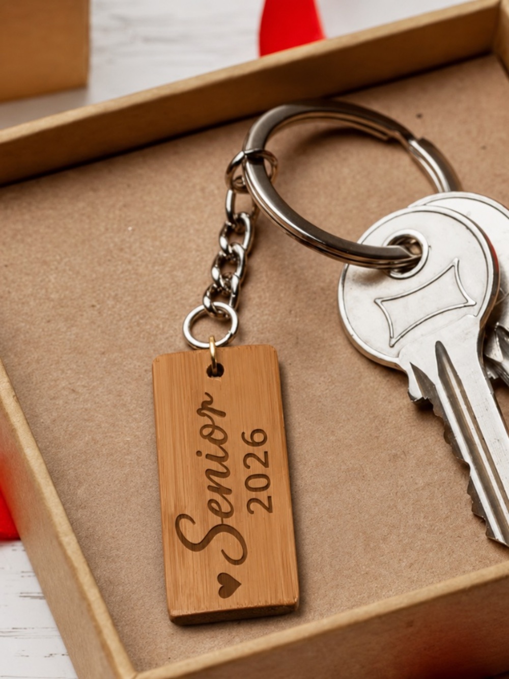 Bamboo graduate keychain
